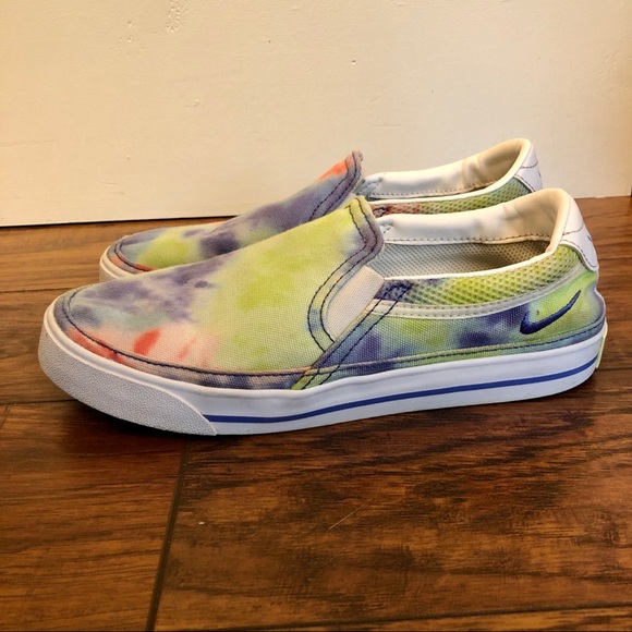 Nike Court Legacy Print Tie Dye Slip On Sneaker - Picture 3 of 15